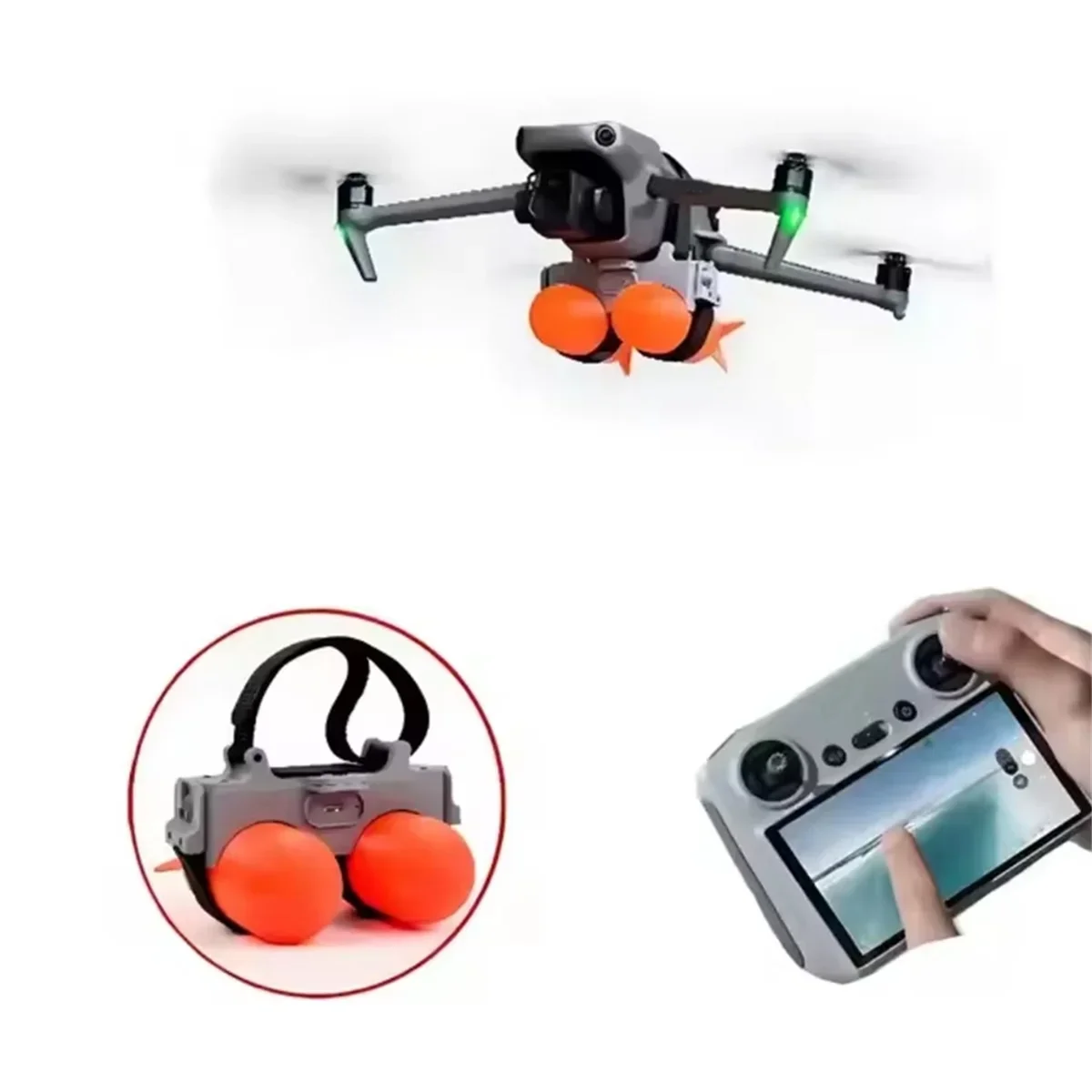 Drone Double Thrower with Light Induction for DJI Mini 4/4Pro (Remote Included) -Y18A