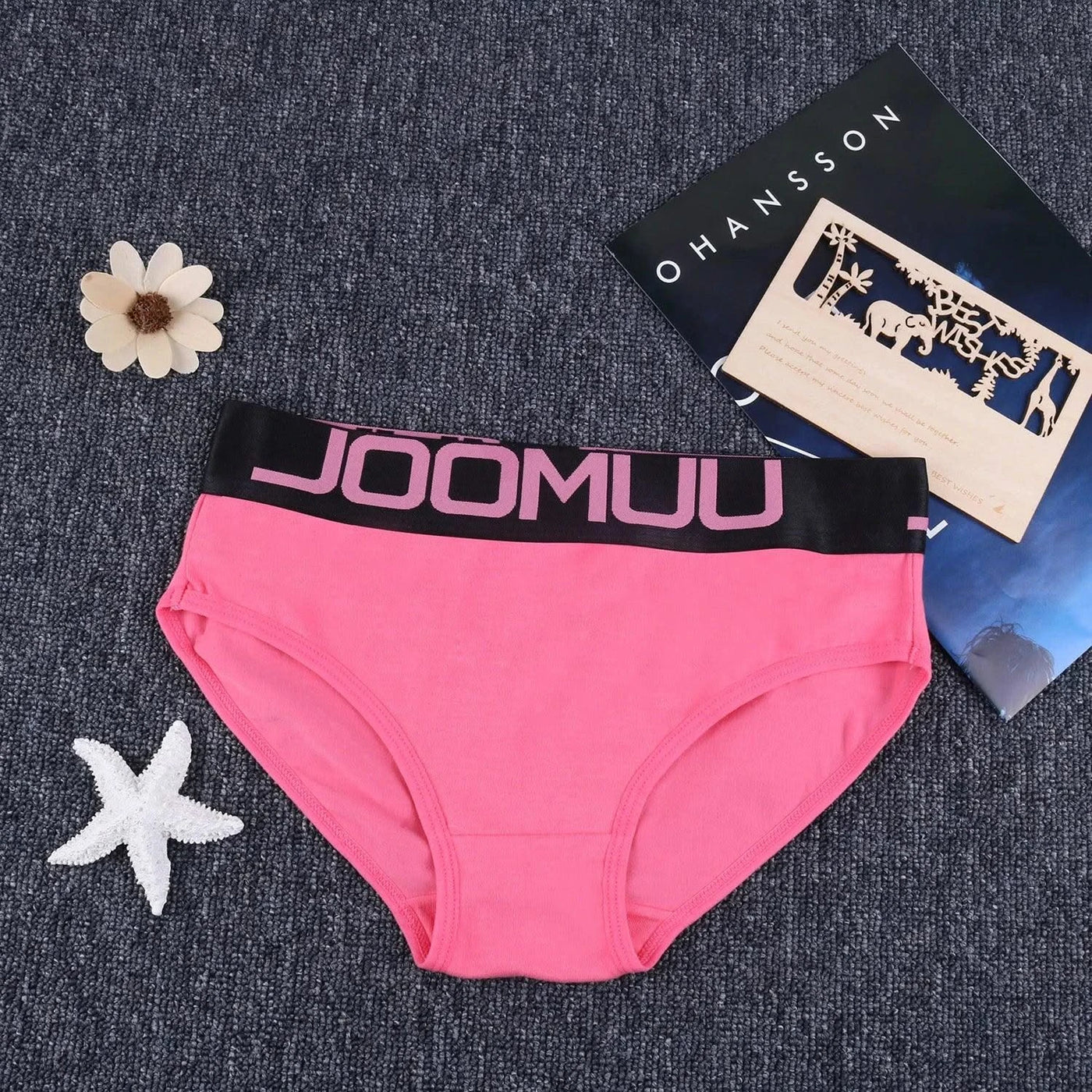 Popular Solid Women's Cotton Panties Boxer Underwear Ladies Breathable Letter Belt Briefs  Sexy Sports Female Knickers Boyshort