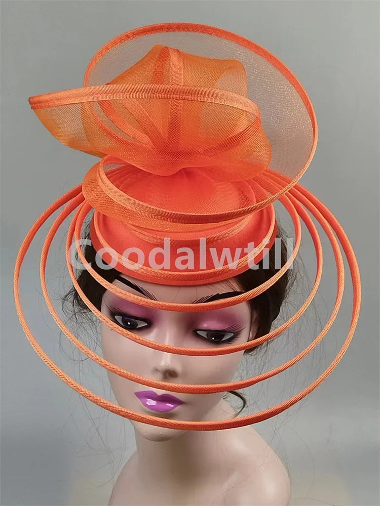 Church Fascinator Hat Wedding Mesh Headpiece Women Party Banquet Chapeau Cap Headband Ladies Party Tea Royal Ascot Pillbox Caps