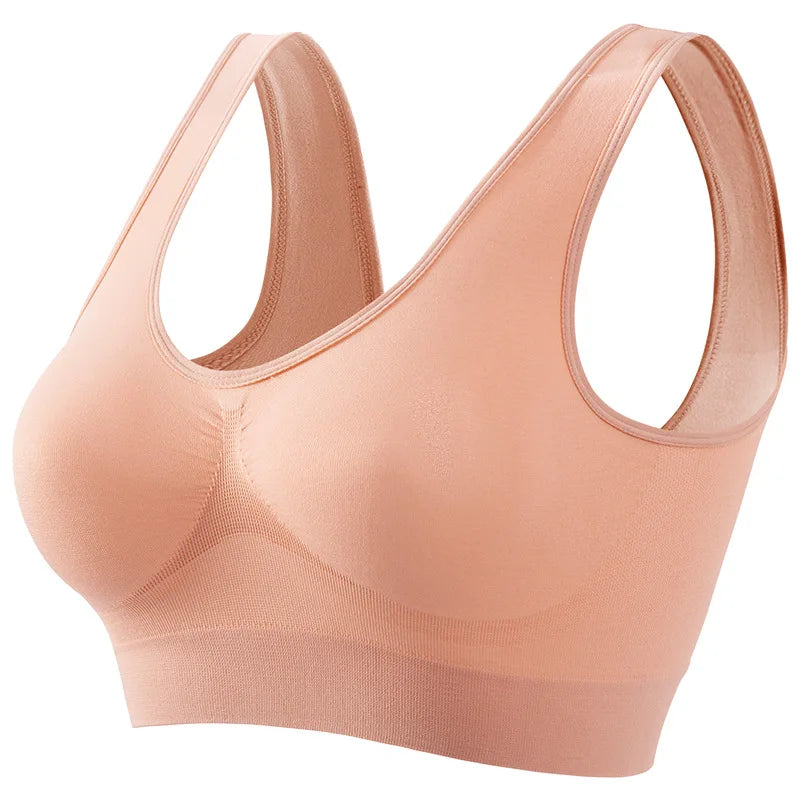 Women's S-5XL Seamless Bra Push-Up Sports Bra