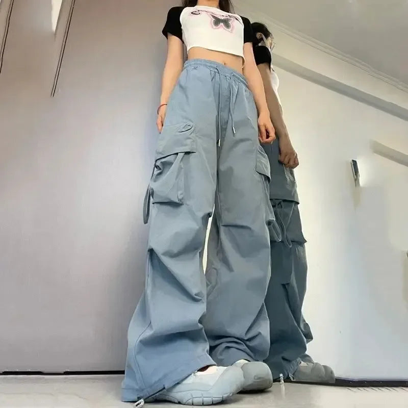 Women Cargo Pants High Waist Big Pocket