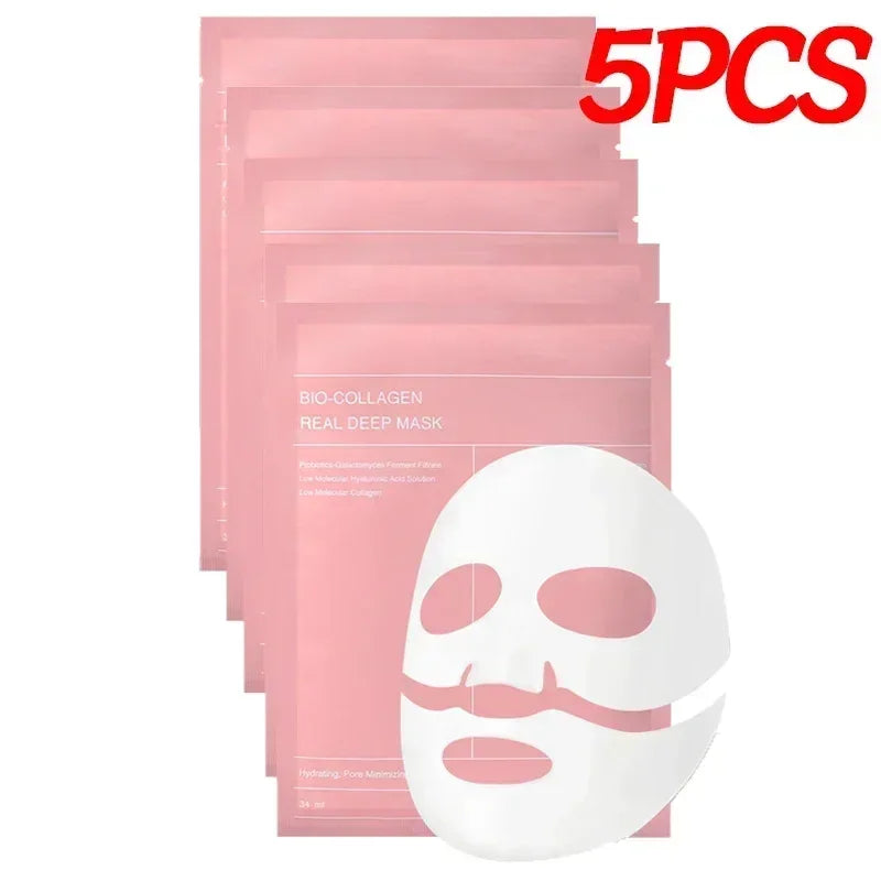 Bio-Collagen Face Mask Hydrogel Soft Gel Refreshing Brightening Hydrating Overnight Mask Deep Moisturizing for Women Skin Care