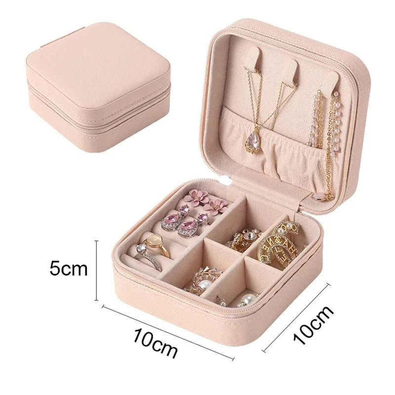 Travel Jewelry Case Mini Portable Jewelry Travel Boxes Small Jewelry Organizer for Rings Earrings Pendants
