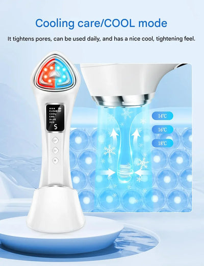 Microcurrent Facial Device 5-in-1 Facial Massager Red Light Therapy Beauty Device for Face and Neck Skin Rejuvenation Lifting