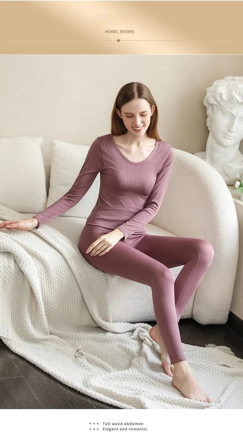 Women Thermal Underwear Winter Long Sleeve