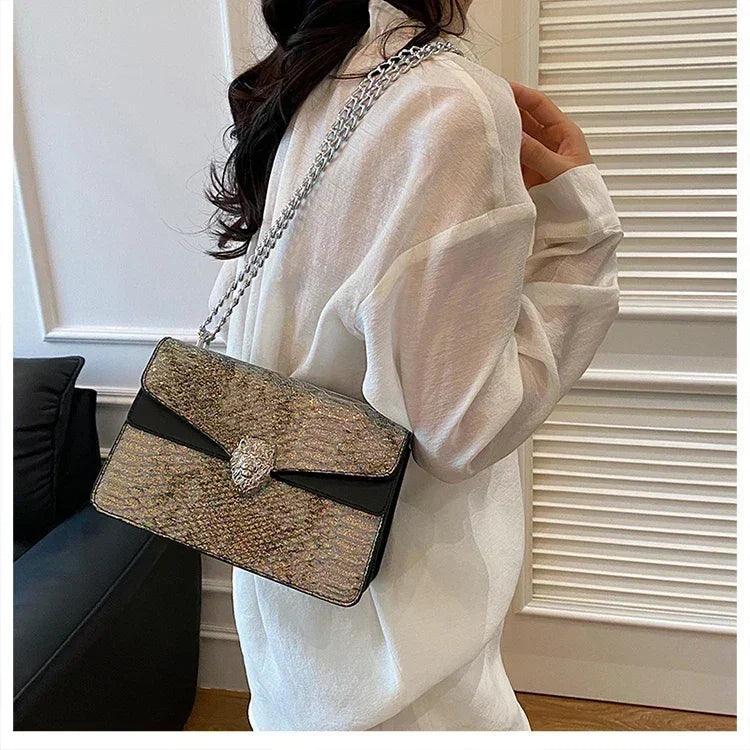 Designer messenger bag for women high-quality leather elegant shoulder classic handbag fashionable