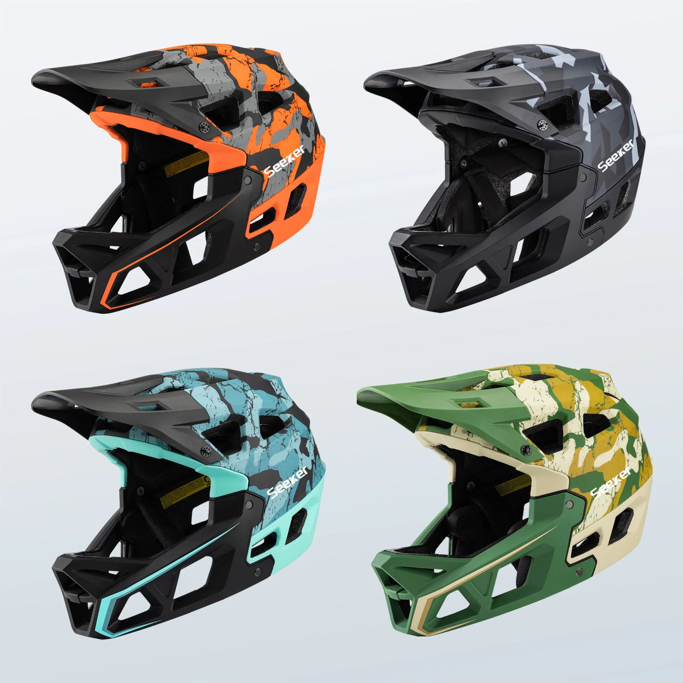 Seeker Mtb Mountain Bike Helmet Lightweight Breathable Speed Downhill Full Helmet Outdoor Adult Men And Women Cycling Helmets