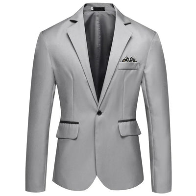 2025 Men's Formal Office Blazer Jacket Suits Solid Fashion Wedding Dress Suit Jacket Coat Male Oversized Casual Blazer Hombre - Elanique