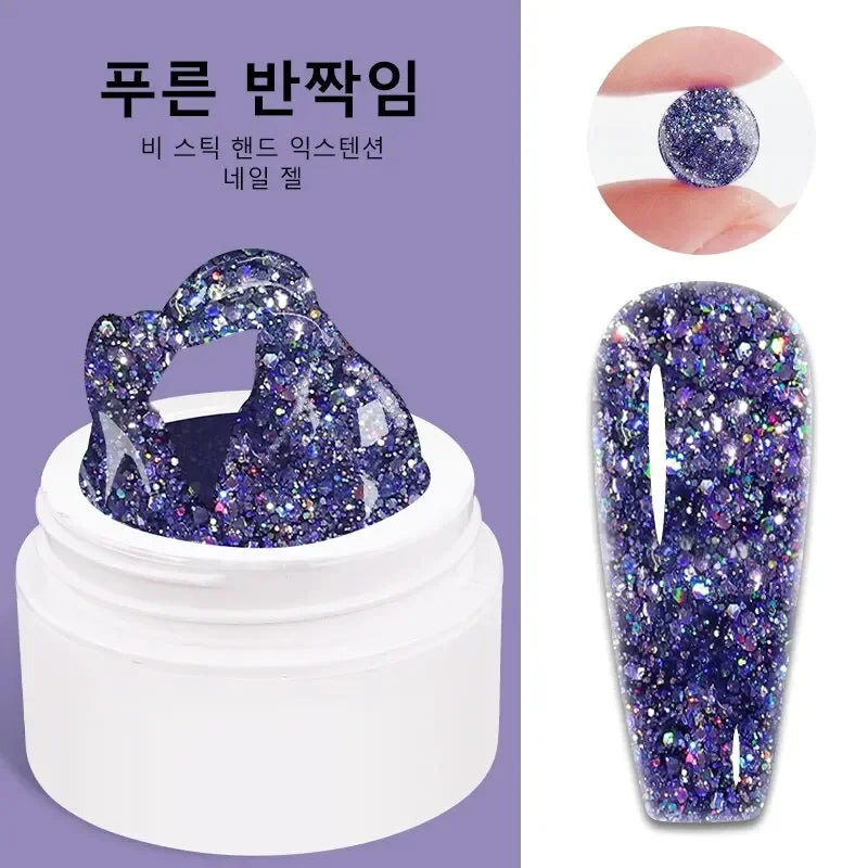 LIMEGIRL 15g Solid Nail Extension Gel Non Stick Hand Phototherapy UV Gel Quick Building Gel Nails Tips Nail Art Prolong Nail Gel