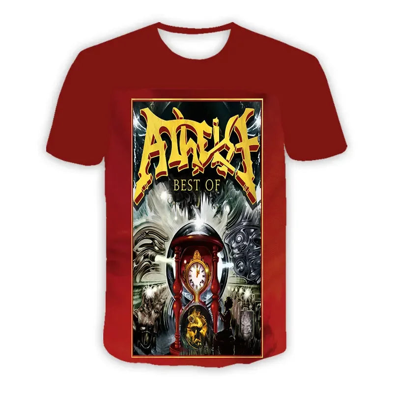 Atheist  Band 3D Printed Casual Fashion T-shirts For Women Men