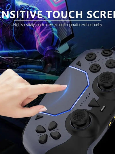 Wireless Gaming Controller for PS5/PC/Steam Deck Hall Effect Marco Dual Vibration 6-Axis Motion Contro Gamepad with Speaker
