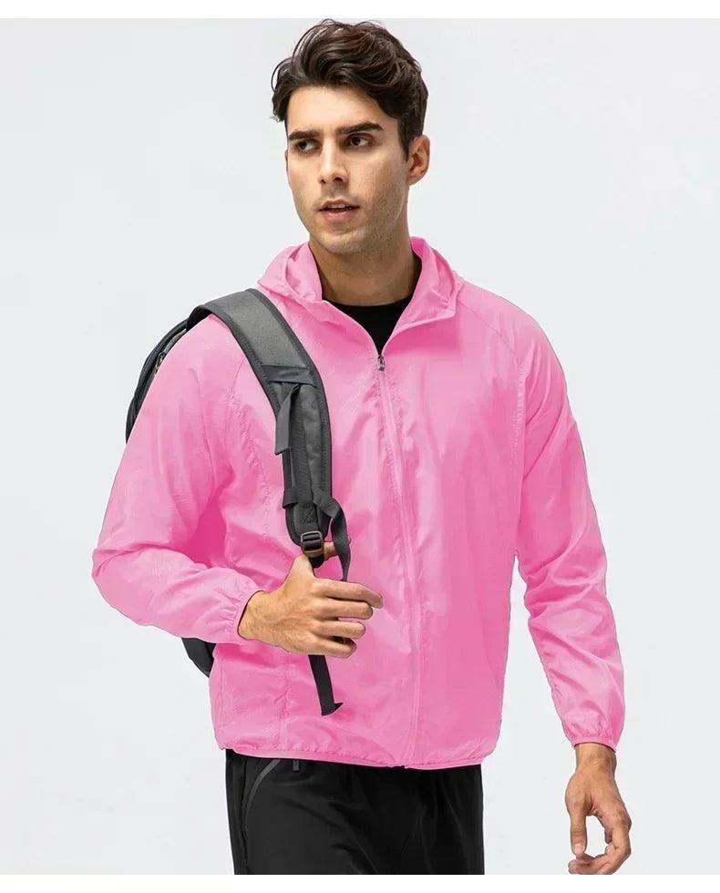 Spring windbreaker jackets for men women coat sun protection quick dry waterproof rain jacket