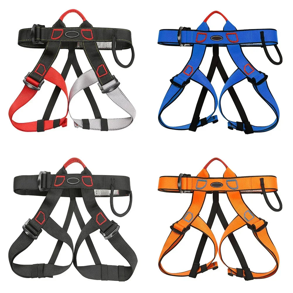 Outdoor Rock Climbing Harness Professional Sports Harnesses Waist Support Half Body Safety Belt Aerial Survival Mountain Tools