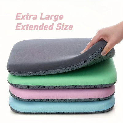 [Ergonomic Seat Cushion] Ergonomic Extra Large Seat Cushion | Supportive High-Density PU Foam, Non-Slip Bottom, Soft Knit Cover