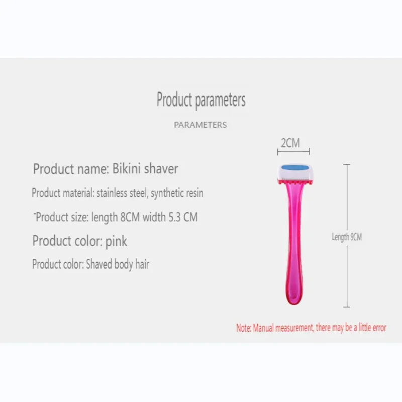 Women's safety razor blade facial/leg/armpit/bikini beauty hair removal razor，cc005