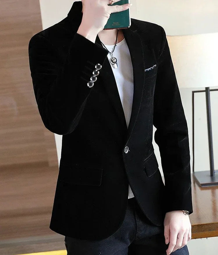 Male Blazer Slim Fit Men's Suit Jackets Single Breasted Thin Party Coat Casual Fashion 2024 Luxury Designer Fashionable Summer