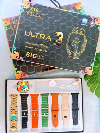 7+1 Smart Watch X10 Ultra 3 Sport Watch for men Women Bluetooth Phone Call SmartWatch DIY watch Faces Waterproof Smart Bracelet