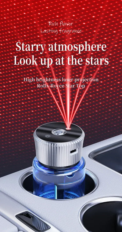 Smart car fragrance diffuser; car fragrance; automatic car fragrance diffuser; starry ceiling environment. USB car fragrance dif