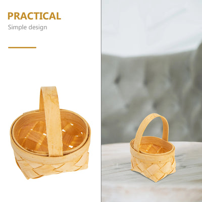 20Pcs Small Handwoven Candy Baskets Small Gift Baskets Wedding Candy Packing Baskets Happy Candy Packaging Basket