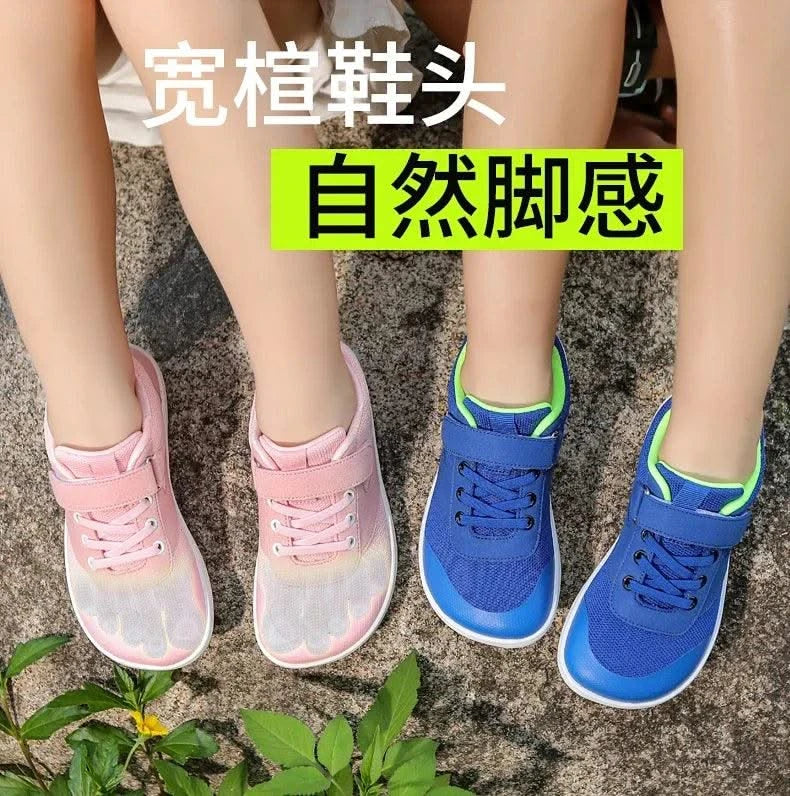 Kids Wide Barefoot Shoes Boys Girls Minimalist Sneakers Lightweight Non Slip Natural Children Walking Shoes Skate Flat