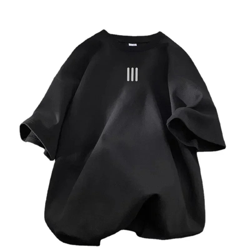 2025 Men's Oversized T-shirts Mens Cotton T Shirt White  Casual Summer Wear Fashion Print Tee Shirts for Men New Clothing