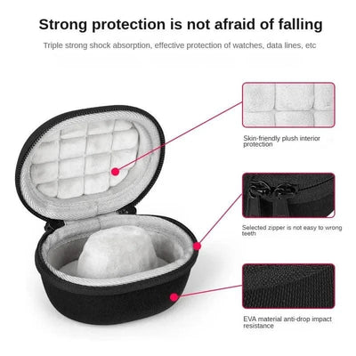 Portable EVA Single Watch Travel Case Watch Storage Organizer Box Watch Holder Waterproof for Smartwatches Zippered Container