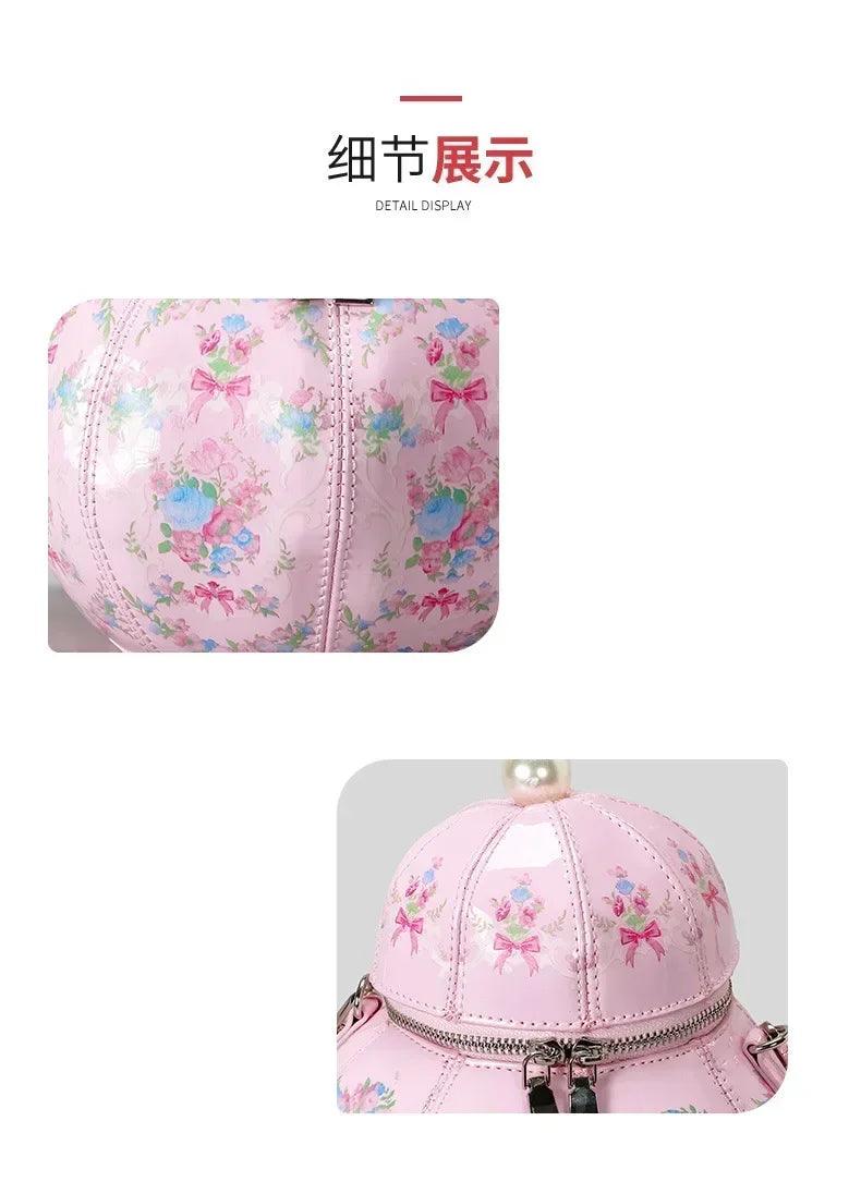 Handbags with teapot design creative vintage print for women shoulder bag pearl chains designer luxury strap