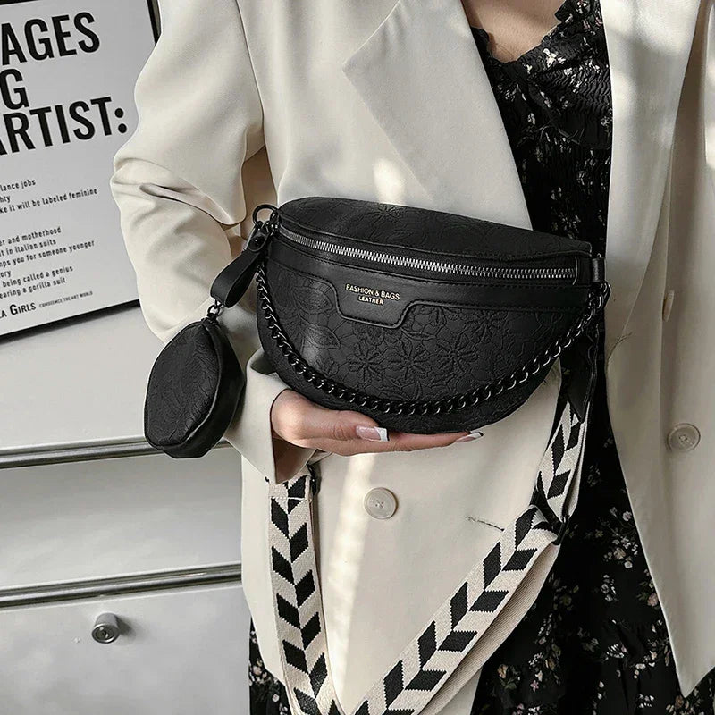 Designer Woman Chest Pack Retro Embroidery Belt Bag Coin Purse Luxury Lady Waist Bag Fashion Brand Shoulder Crossbody Chest Bags