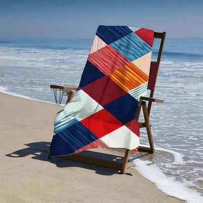 Plaid pattern beach towels can be machine washable multi-size suitable for beach swimming pool lake running travel camping