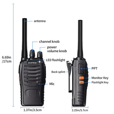 2PCS Wholesale BAOFENG BF 88E Portable Two-Way Amateur Radio Handheld Walkie Talkie Charable DMR GMRS Batteries Model BF-88E