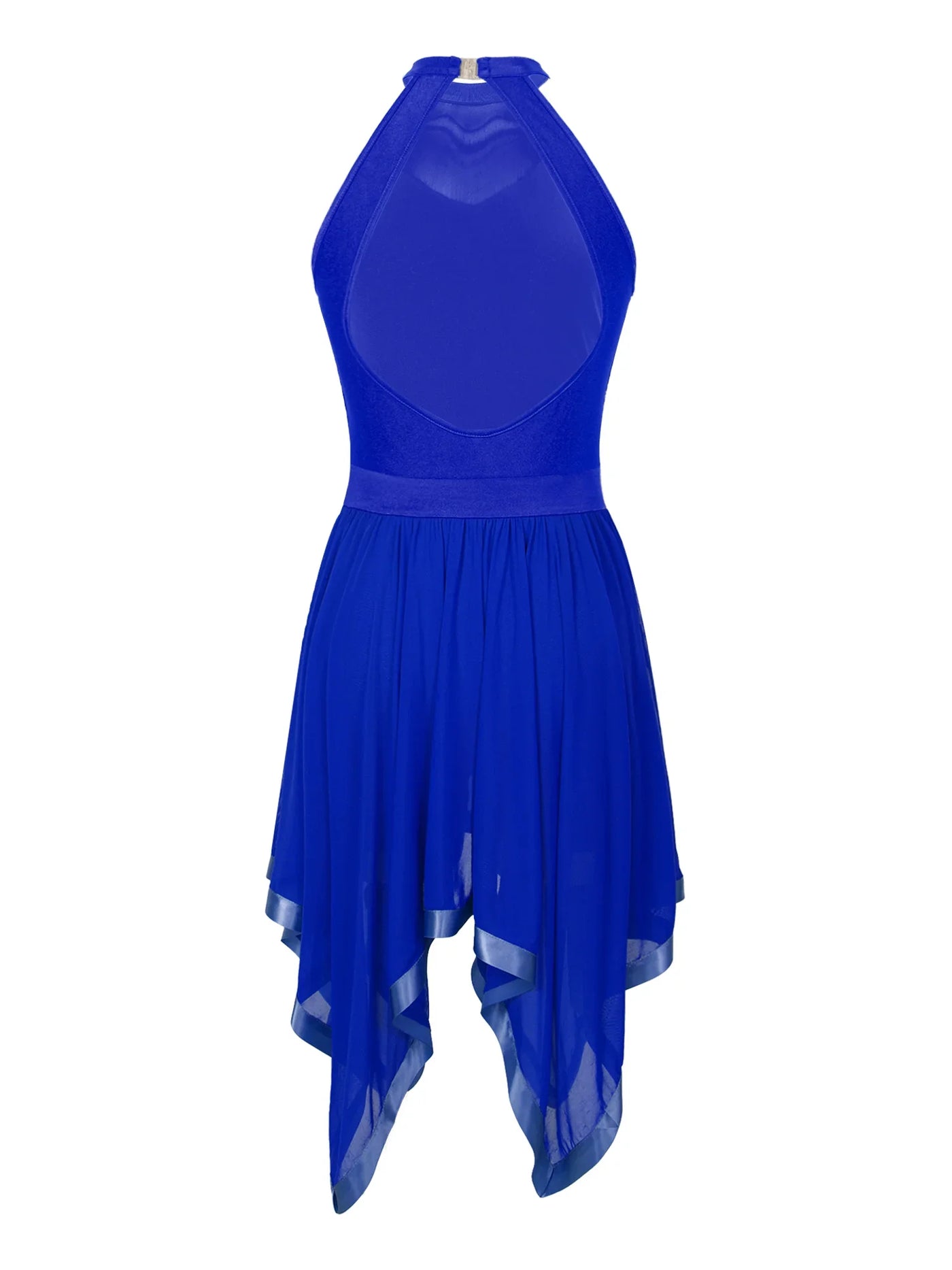 Elegant Ballet Leotards Dance Dress For Women Shiny Sequins Asymmetrical Hem Mesh Lyrical Dresses Prom Performance Costume