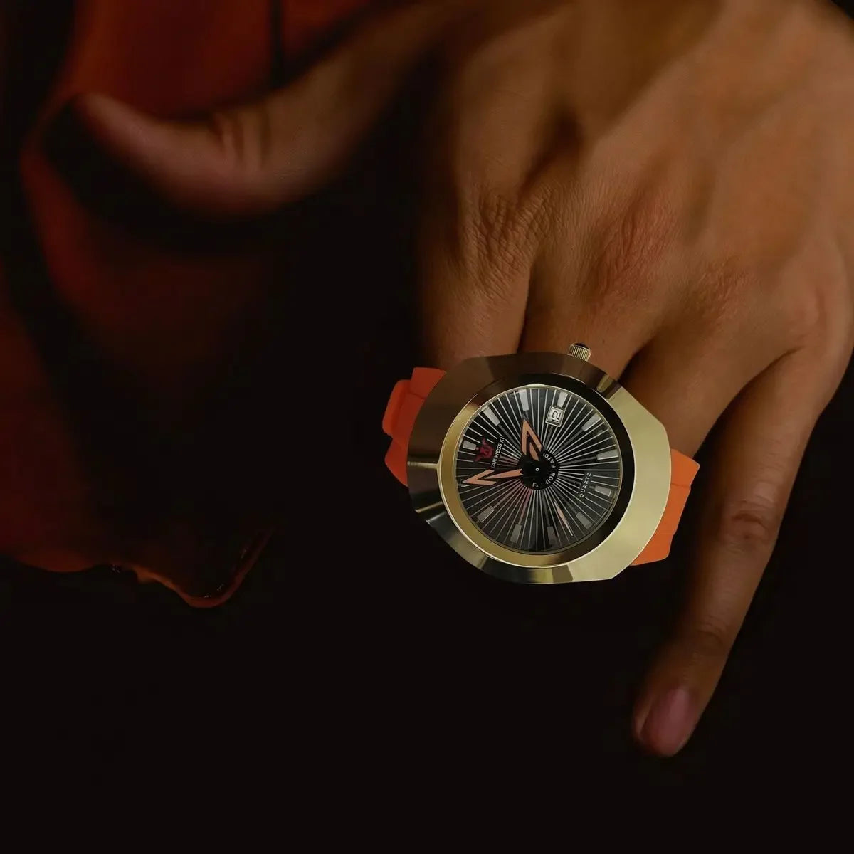 Premium High-End Fashion Quartz Men's Watch – Waterproof, Date Display, Comfortable Imported Rubber Strap