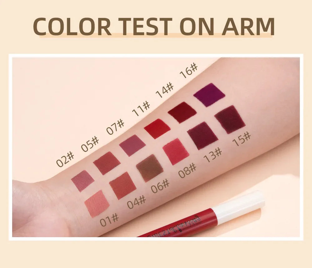 Luxury Matte Lip Gloss Set 12 Waterproof Shades Non Sticky Long Lasting Lipstick Kit For Daily Party Makeup