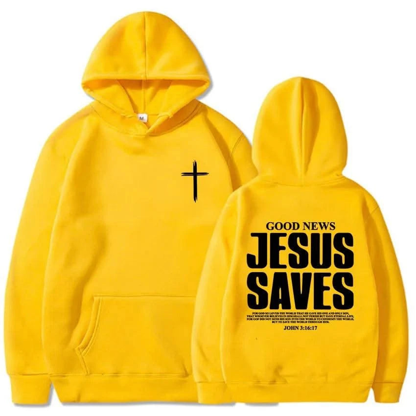 Jesus Saves John 3:16:17 Hoodies Christian Bible Verse Sweatshirts Men Women