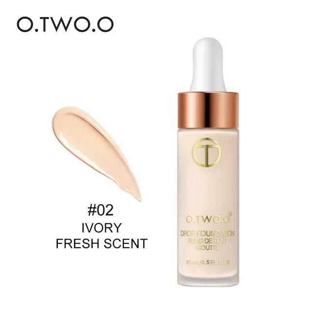 O.TWO.O Lightweight Liquid Foundation Moist Oil Free BB Cream Smooth Long Lasting Waterproof Cosmetics