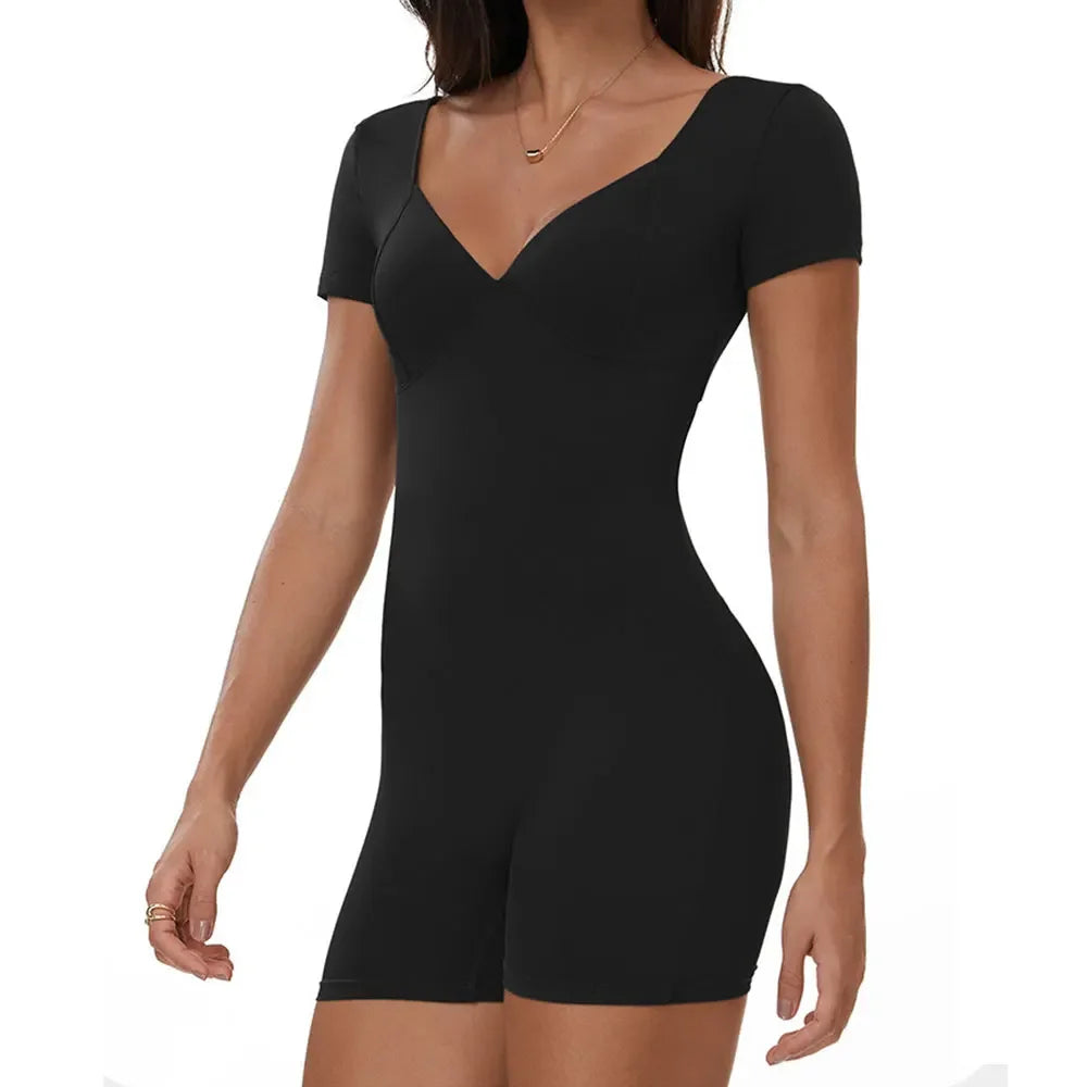 Summer Scrunch Butt Workout Jumpsuit Sports Overalls Quick Dry Yoga Clothing Workout Bodysuits  Slim Fit Sports Yoga Set Women