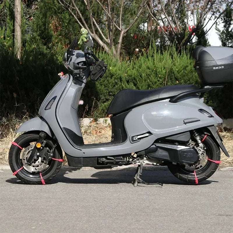 20/1Pcs Motorcycle Snow Chains Reusable Motorbike Tire Anti Slip Tie Winter Emergency Safety Belt Tyre Chain Moto Accessories