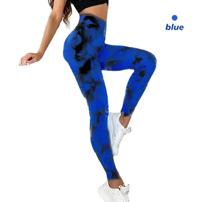 Tie Dye Seamless Leggings for Women High Waist Yoga