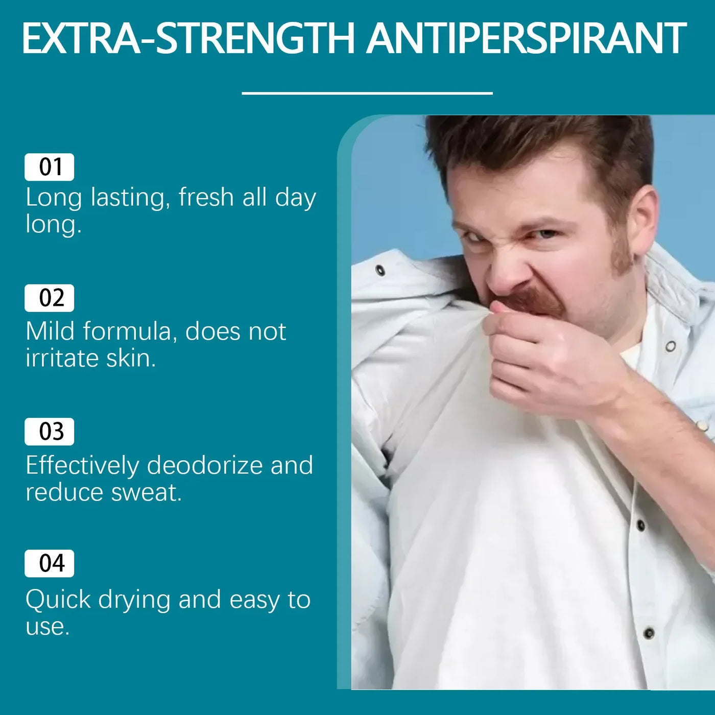 Deodorant Antiperspirant for Men Underarm Odor Removal Vitamin E Body Odor Removal Lasting Fragrance Deodorant for Men Stick 70g