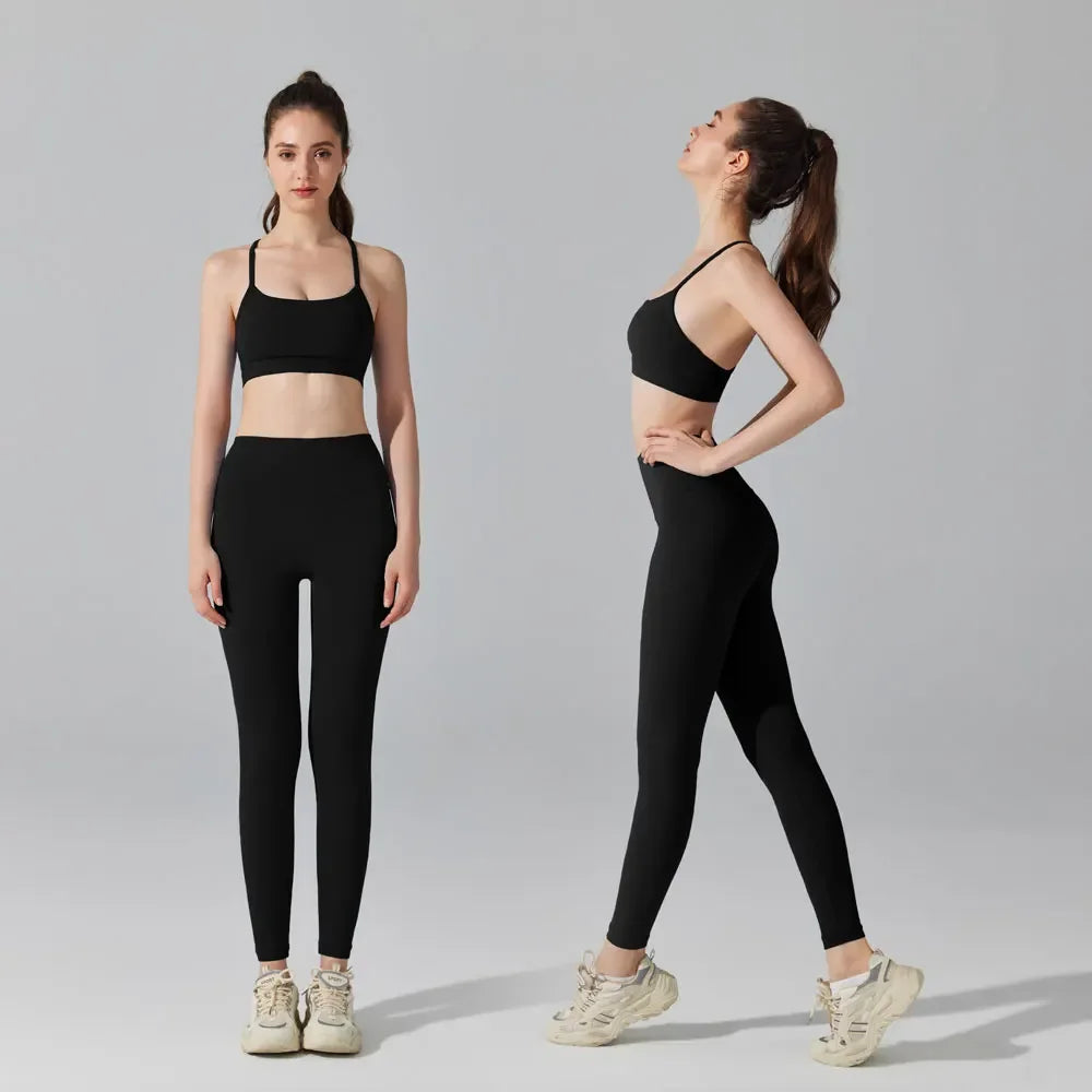 Women's Matching Activewear Set Sports Br a & High Waist Leg gings