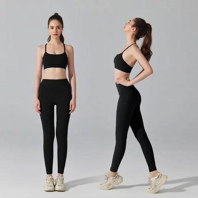 Women's Matching Activewear Set Sports Br a & High Waist Leg gings