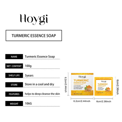 Turmeric Skincare Set Body Soap Anti Acne Dark Spot Corrector Improve Dry Skin Moisturizing Face Cream Brightening Facial Serum