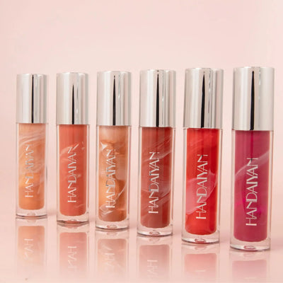 Long Lasting Lip Gloss Vitamin E Infused Plumping Glaze Hydrating Nude Color Liquid Balm Glossy Makeup Shine