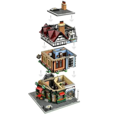 2025 Explosive NEWTudor Corner Modular Building Blocks Creative Expert Street View Building Blocks Toys Christmas Gifts for Chil - Elanique