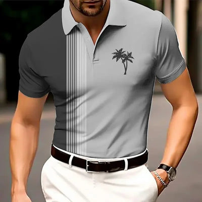 Fashion Men's Striped Trend Polo T-Shirts Summer Short Sleeve Breathable 3d Print Street POLO Tee 6XL Big Size Beach Casual Tops