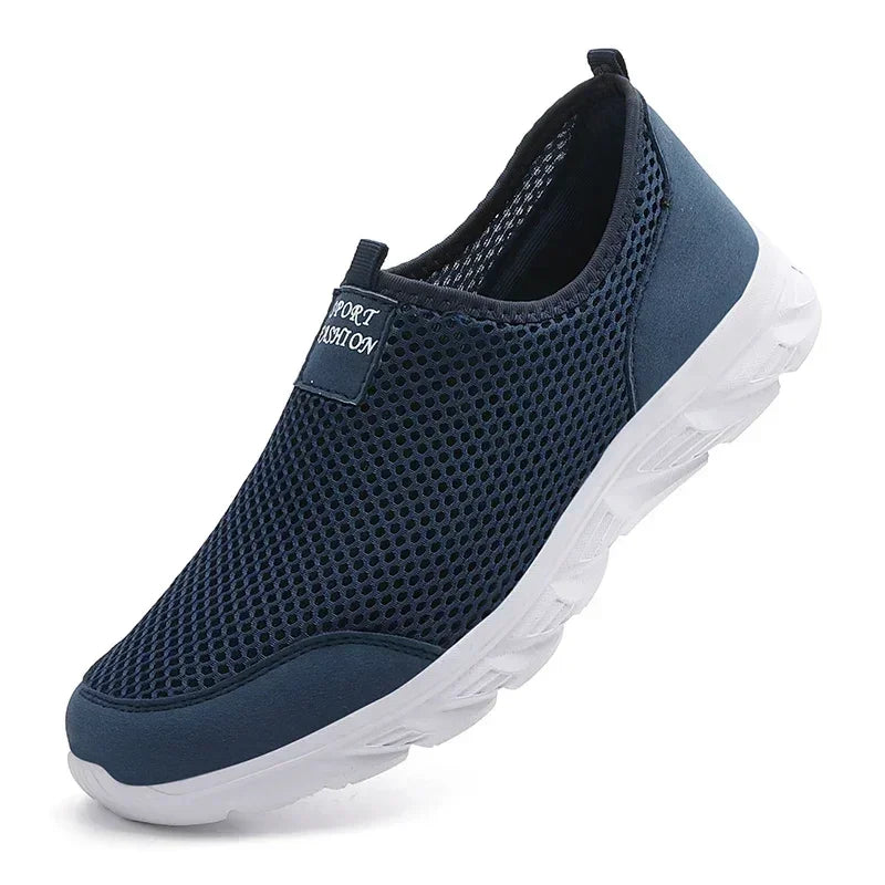 Summer Sneakers Men Shoes Breathable Mesh Lightweight Walking Casual Shoes Slip-On Driving Men's Loafers Zapatos Casuales