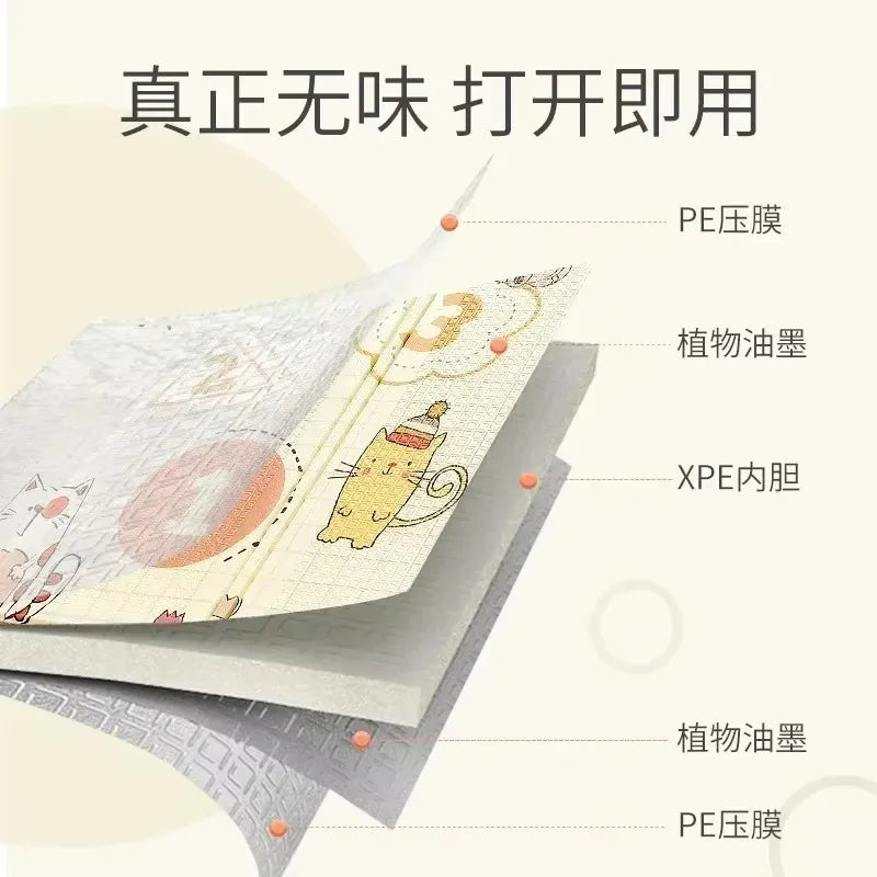 Baby Play Mats Activities Mats For Baby Game Mats Waterproof Children's Rug Mother Kids Crawling Play Floor Folding Soft Carpets