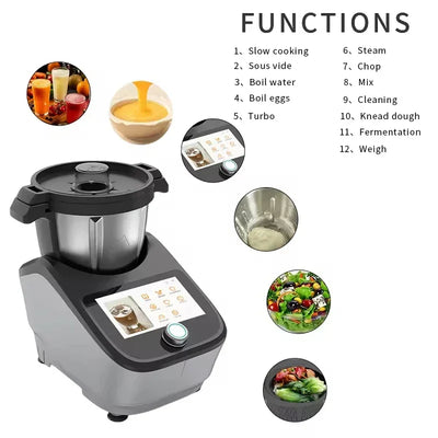 Smart Multifunctional Kitchen Robot - Food Processor for Home, with Precise Temp Control & Versatile Styles