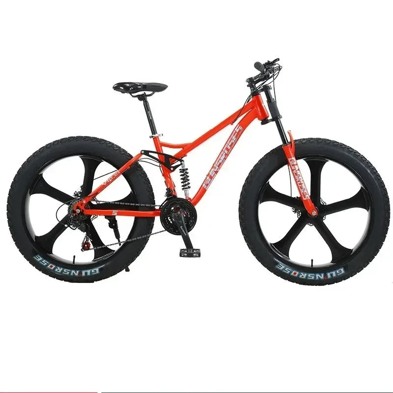 24/26 inch 4.0 tire bike snow beach bike disc brake Downhill Bike Full Suspension MTB variable speed soft tail Mountain Bicycle