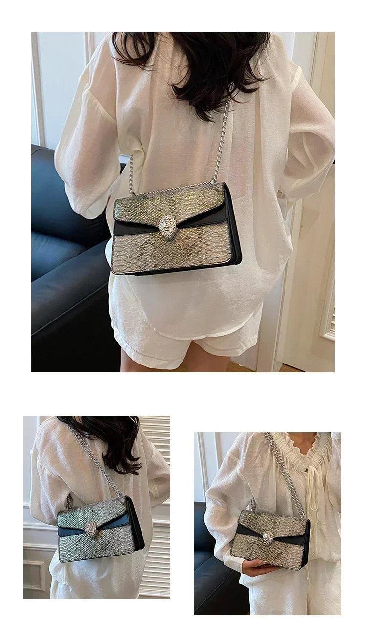 Designer messenger bag for women high-quality leather elegant shoulder classic handbag fashionable